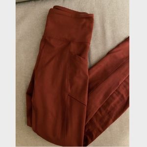 Balance Collection Leggings with Pockets Red Size S